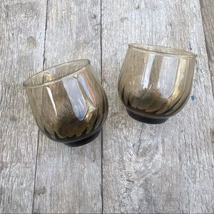 Vintage Smokey Whisky Glasses